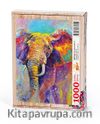Holi Festivalinde Fil Ahşap Puzzle 1000 Parça (HV73-M)