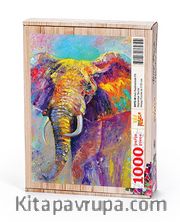 Holi Festivalinde Fil Ahşap Puzzle 1000 Parça (HV73-M)