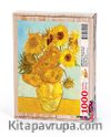 Bir Vazoda On İki Günebakan - Vincent Van Gogh Ahşap Puzzle 1000 Parça (KR03-M)