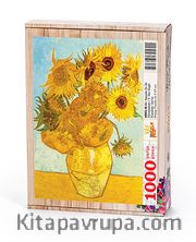 Bir Vazoda On İki Günebakan - Vincent Van Gogh Ahşap Puzzle 1000 Parça (KR03-M)