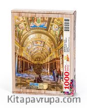 El Escorial Kütüphanesi - Madrid / İspanya Ahşap Puzzle 1000 Parça (KT27-M)