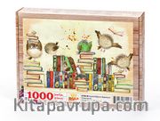 Sevimli Öğrenci Baykuşlar Ahşap Puzzle 1000 Parça (KT83-M)