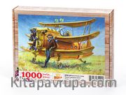 Retro Posta Uçağı Ahşap Puzzle 1000 Parça (MF09-M)