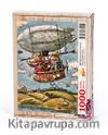Zeplinli Balon Seyahati Ahşap Puzzle 1000 Parça (MF15-M)