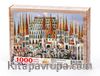 Tarihi Meydanda Kalabalık Ahşap Puzzle 1000 Parça (MF29-M)
