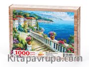Sahil Kasabası / Tırabzanlı Yol Ahşap Puzzle 1000 Parça (MZ11-M)