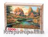Dere Kenarında Orman Köyü Ahşap Puzzle 1000 Parça (MZ19-M)