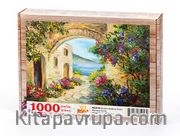 Kemerli Akdeniz Evleri Ahşap Puzzle 1000 Parça (MZ29-M)