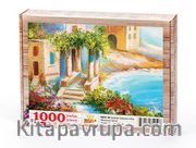 Sahilde Sütunlu Villa Ahşap Puzzle 1000 Parça (MZ31-M)