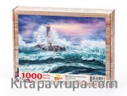 Fırtına ve Deniz Feneri Ahşap Puzzle 1000 Parça (MZ61-M)