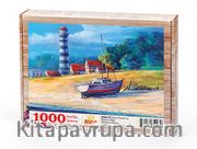Deniz Feneri ve Balıkçı Köyü Ahşap Puzzle 1000 Parça (MZ65-M)