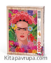 Frida Çiçekli Portre Ahşap Puzzle 1000 Parça (PT07-M)