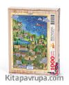 Türkiye Minyatürleri - Kırklareli - Nasuhi Hasan Çolpan Ahşap Puzzle 1000 Parça (TS27-M)