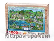 Türkiye Minyatürleri - Kocaeli - Nasuhi Hasan Çolpan  Ahşap Puzzle 1000 Parça (TS47-M)