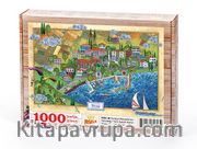 Türkiye Minyatürleri - Tekirdağ - Nasuhi Hasan Çolpan Ahşap Puzzle 1000 Parça (TS51-M)