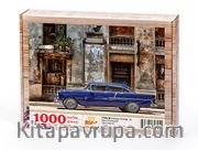 Havana Sokağı  ve Mavi Plymouth Ahşap Puzzle 1000 Parça (TT05-M)