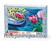 Pembe Laleler ve Gondol Venedik Ahşap Puzzle 3000 Parça (UK76-MMM)