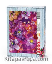 Mor Menekşeler (Sürpriz Parçalı) Ahşap Puzzle 2000 Parça (BC54-MM)