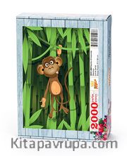 Bambu Ormanında Maymun At Ahşap Puzzle 2000 Parça (CK51-MM)