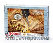 Pusula ve Harita Ahşap Puzzle 2000 Parça (HR52-MM)