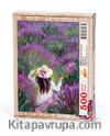 Lavanta Tarlasında Şapkalı Kız Ahşap Puzzle 500 Parça (DG20-D)