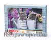 Sulama Kovasında Kedicikler Ahşap Puzzle	2000 Parça (HV75-MM)