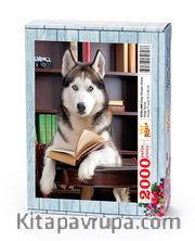 Kitap Okuyan Husky Ahşap Puzzle 2000 Parça (KT54-MM)