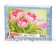 Pembe Laleler Ahşap Puzzle 2000 Parça (NT52-MM)