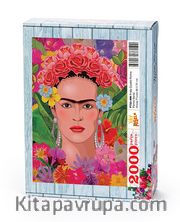 Frida Çiçekli Portre Ahşap Puzzle 2000 Parça (PT52-MM)