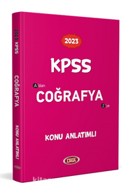 2023 A'dan Z'ye KPSS Coğrafya Konu Anlatımlı 