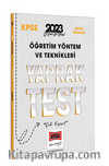 2023 KPSS Eğtiim Bilimleri Öğretim Yöntem ve Teknikleri ÖYT Yaprak Test