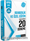 2023 KPSS Eğitim Bilimleri Rehberlik ve Özel Eğitim 20 Deneme