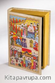 Kitap Şeklinde Ahşap Hediye Kutu - Osmanlı Minyatür