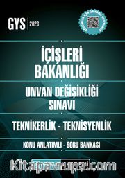 2023 İçişleri Bakanlığı Unvan Değişikliği Sınavı Teknikerlik-Teknisyenlik Konu Anlatımlı Soru Bankası
