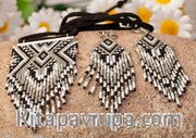 Miyuki Kolye Küpe Takımı Siyah (Miyuki 111)