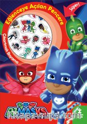 Pjmasks Eğlenceye Açılan Pencere Çıkartmalı Boyama Kitabı