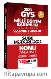 2023 GYS Millî Eğitim Bakanlığı Personelleri İçin Görevde Yükselme Sınavlarına Hazırlık Şube Müdürlüğü Konu Anlatımlı 
