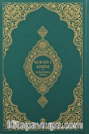 Kur'an-ı Kerim ve Açıklamalı Karşılıklı Meali Orta Boy (Sıvama Cilt Yeşil)