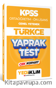 2024 KPSS Ortaöğretim - Ön Lisans Genel Yetenek Türkçe Çek Kopart Yaprak Test