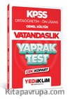 2024 KPSS Ortaöğretim - Ön Lisans Genel Kültür Vatandaşlık Çek Kopart Yaprak Test 