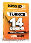 2024 KPSS Ortaöğretim - Ön Lisans Genel Yetenek Türkçe 14 Deneme Tamamı Çözümlü