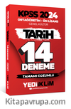 2024 KPSS Ortaöğretim - Ön Lisans Genel Kültür Tarih 14 Deneme Tamamı Çözümlü
