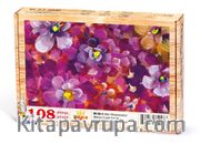 Mor Menekşeler Ahşap Puzzle 108 Parça (BC05-C)