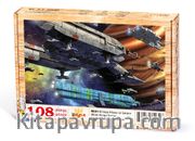 Uzay Filosu ve Satürn Ahşap Puzzle 108 Parça (BK01-C)