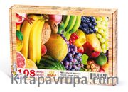 Renkli Meyveler Ahşap Puzzle 108 Parça (YI01-C)