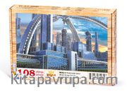Fütüristik Şehir Ahşap Puzzle 108 Parça (BK02-C)