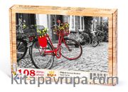 Kırmızı Bisiklet Ahşap Puzzle 108 Parça (TT02-C)