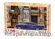 Havana Sokağı  ve Mavi Plymouth Ahşap Puzzle 108 Parça (TT03-C)