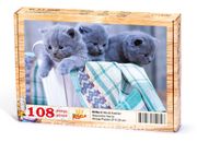 Minik Kediler Ahşap Puzzle 108 Parça (HV04-C)