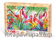 Flamingolar Ahşap Puzzle 108 Parça (HV08-C)